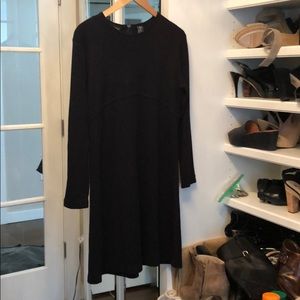 Black a-line sweater dress